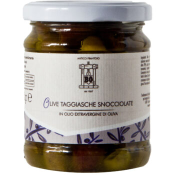 Olive snocciolate “Taggiasche” in olio extravergine di oliva