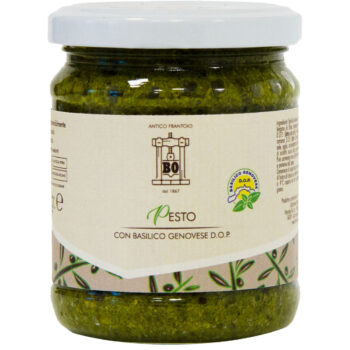 Pesto alla Genovese con basilico genovese D.O.P.  - Vaso vetro gr. 180
