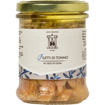 Yellowfin tuna fillets in olive oil - Glass jar gr. 200/130